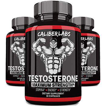 3 Bottles of Caliber Labs Testosterone